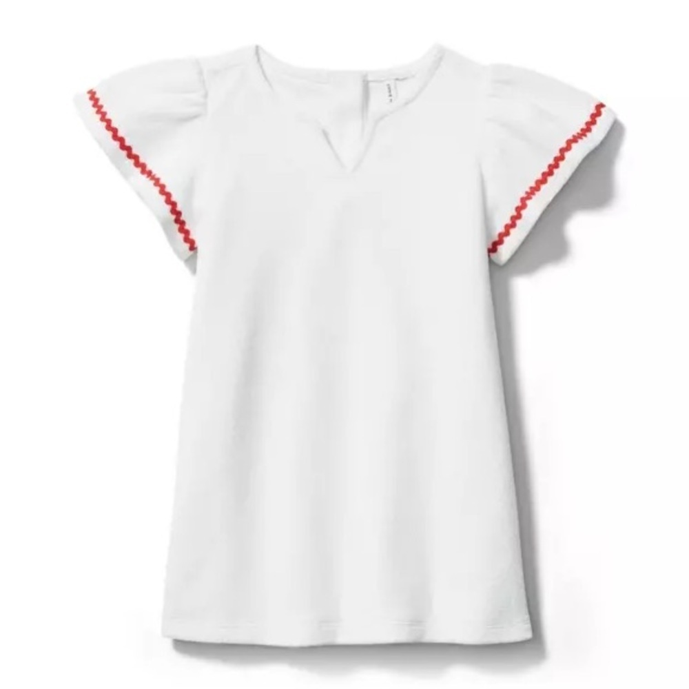 Janie & Jack terry swim coverup dress ruffle short sleeve toddler girl towel